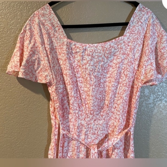 Faithfull The Brans Elegant Pink Floral Dress NWT - Picture 5 of 9